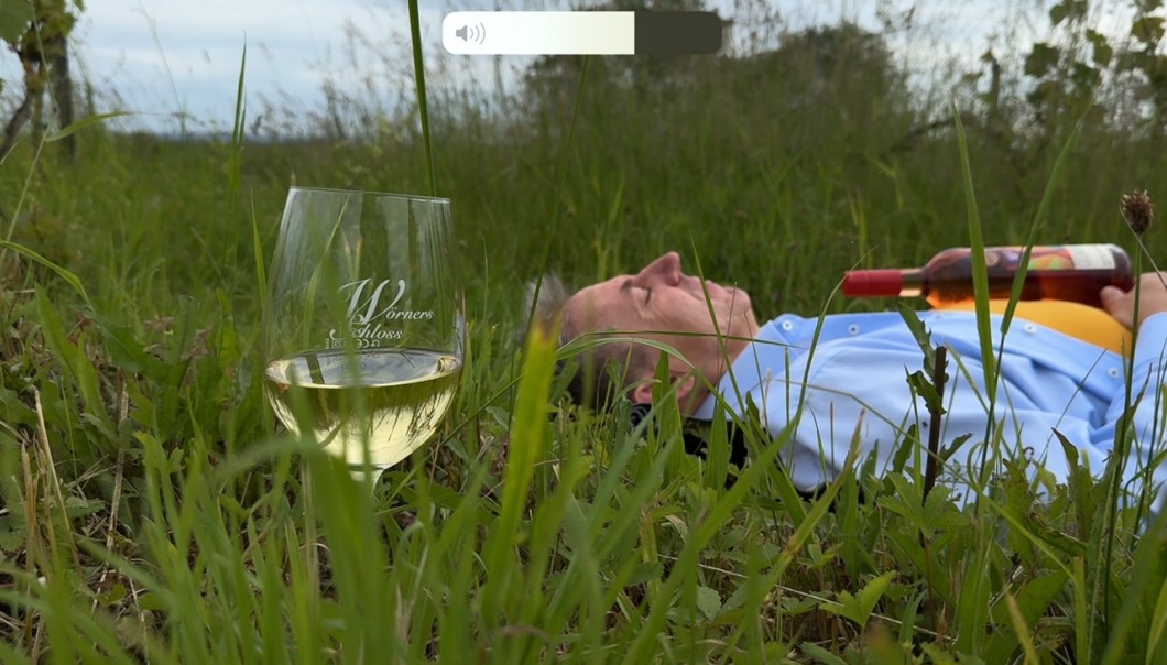 Weinbaden in energetischen Weinbergen in Franken