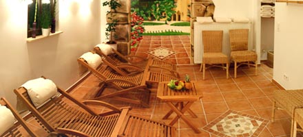 Relaxen im Wellnessbereich des fränkischen Schlosshotels Wellness Spa Sauna