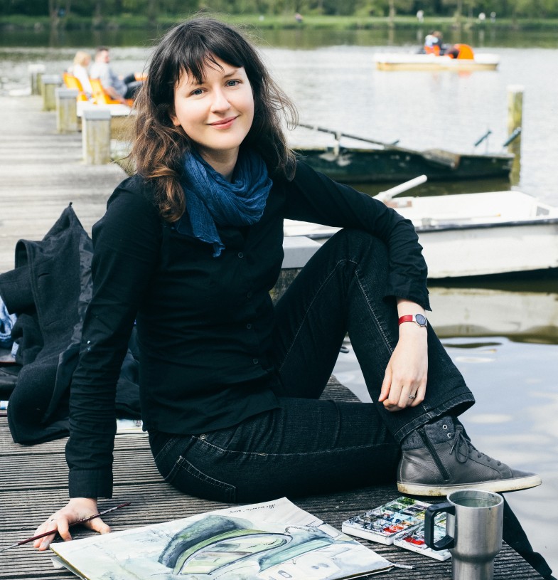 Künstlerin Marina Abramova in der fränkischen Schloss Galerie Künstlerin Marina Abramova